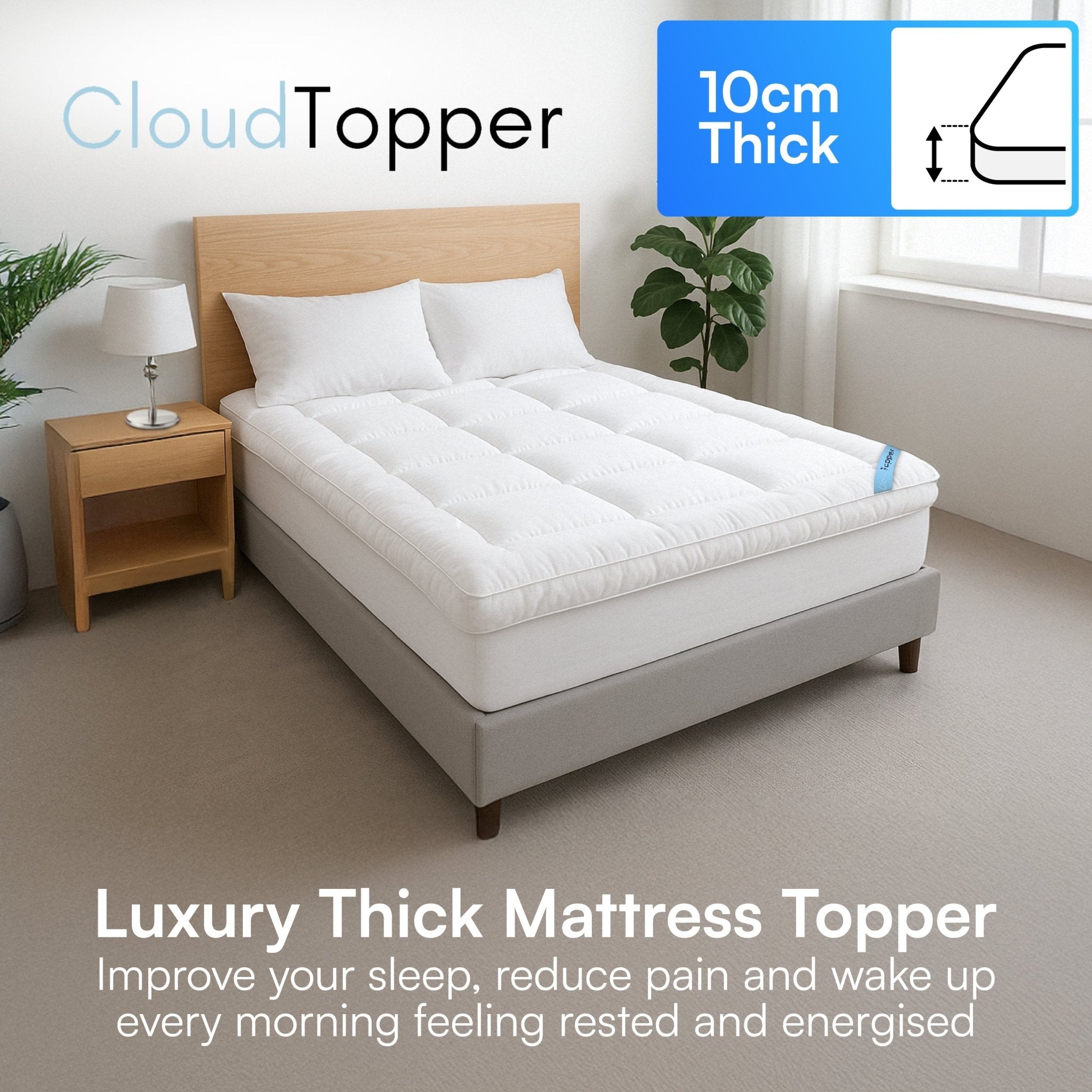 CloudTopper™ Luxury Thick Mattress Topper - CloudTopper