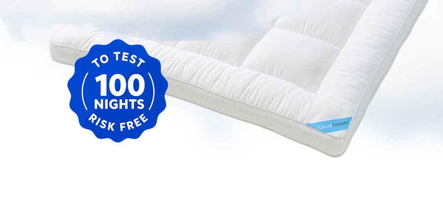 CloudTopper with a 100-night risk-free trial badge