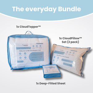 Cloud Topper pillow on bed