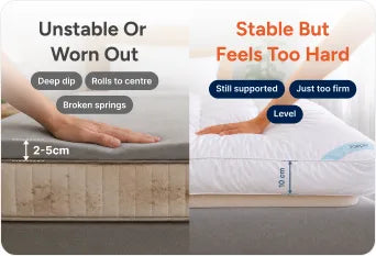 Unstable or worn out vs stable but feels too hard